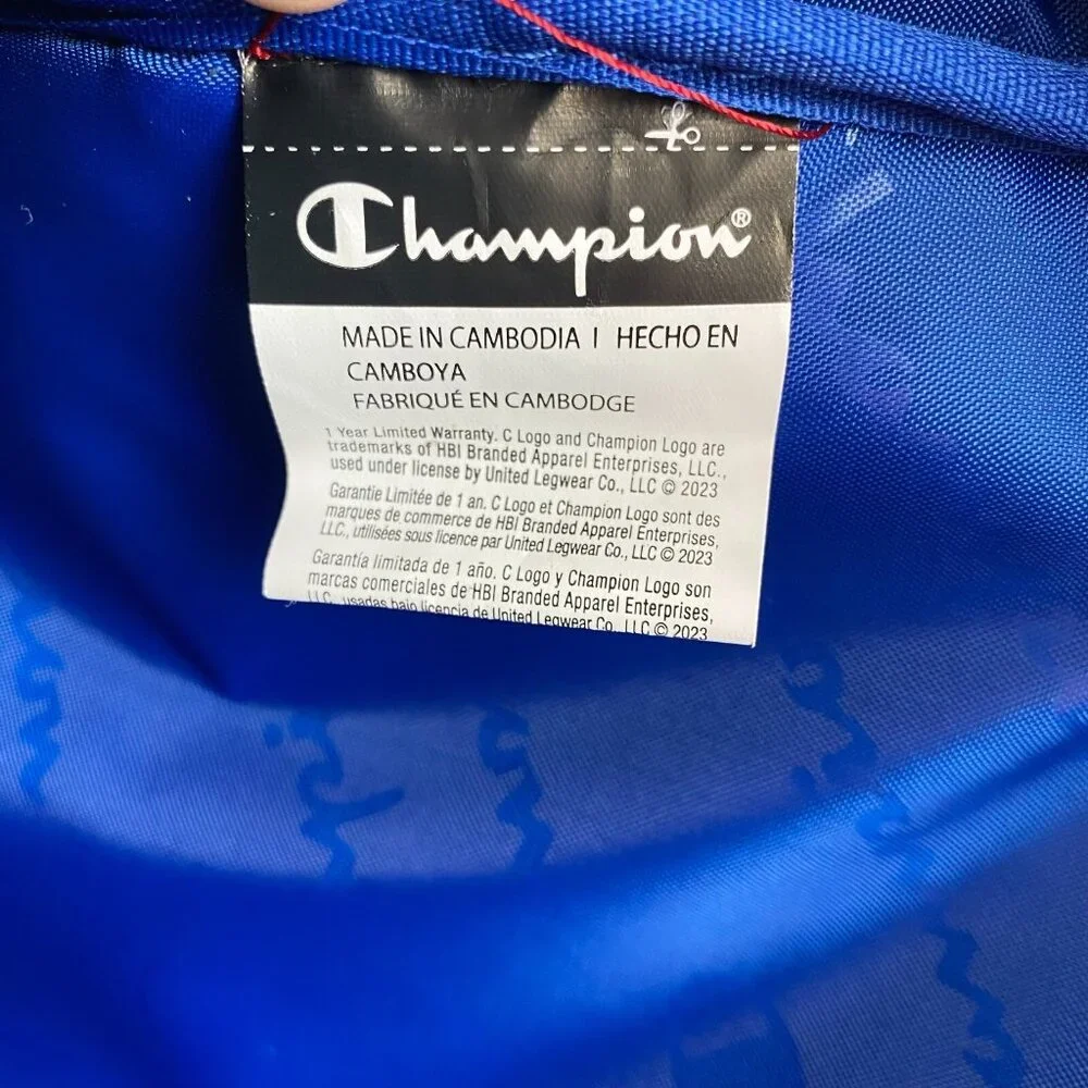 Champion 15” Backpack Black/Red cript Logo,Laptop‎ Sleeve,Padded Straps New